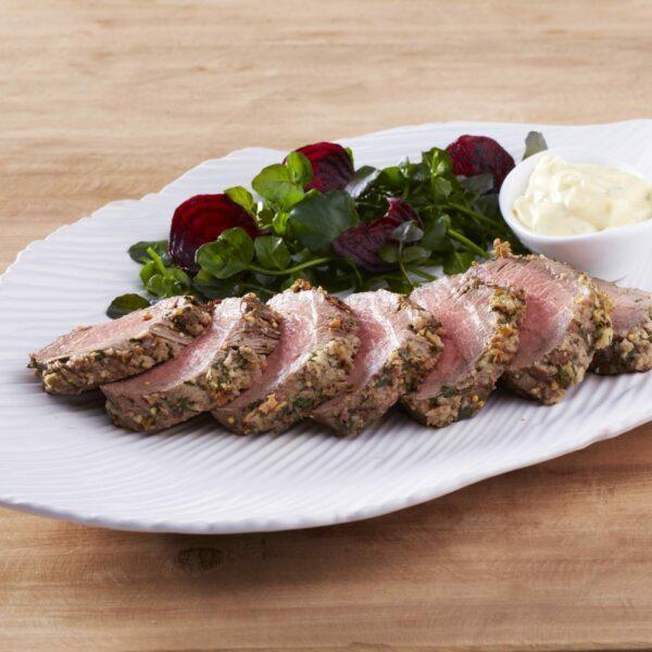 Parsley & Mustard Crusted Beef, Watercress, Beetroot Chips & Horseradish Aioli - 2