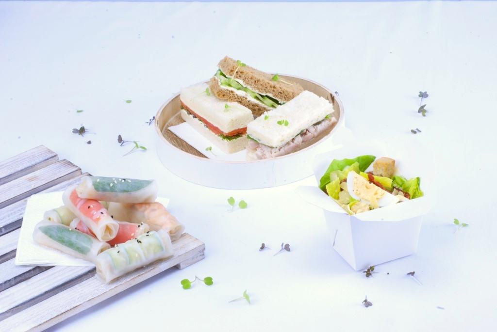 Rice Paper Roll Salad Box Finger Sandwich