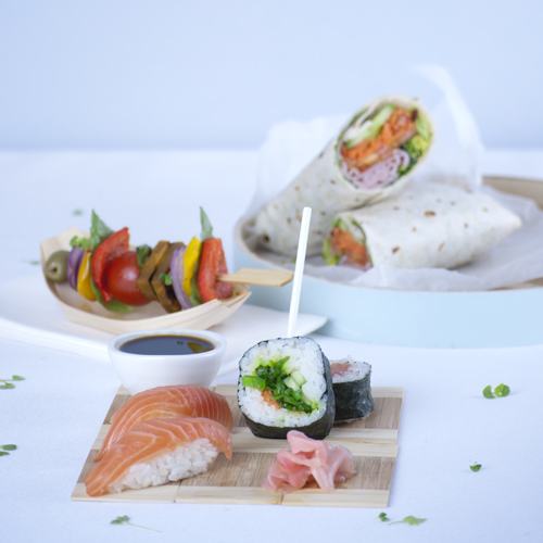 Sushi Antipasto Skewer Wraps