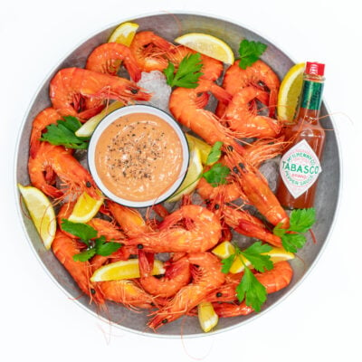 Fresh king prawns, lemon & aioli