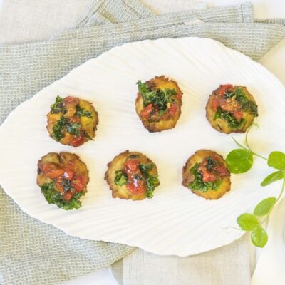 Potato rosti, tomato & red pepper relish, micro herb