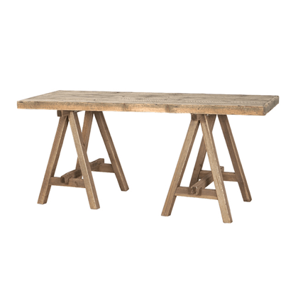 Rustic timber trestle table