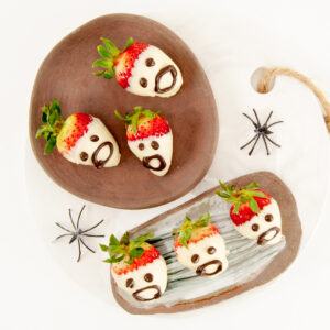 Halloween Theme Strawberry Ghosts