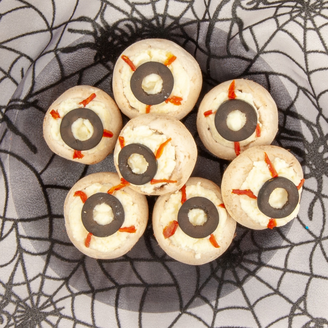 Stuffed Mushroom Eyeballs 1080x1080 Stuffed mushroom eyeballs