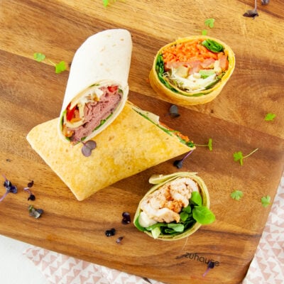 Tortilla wraps drop off catering Sq