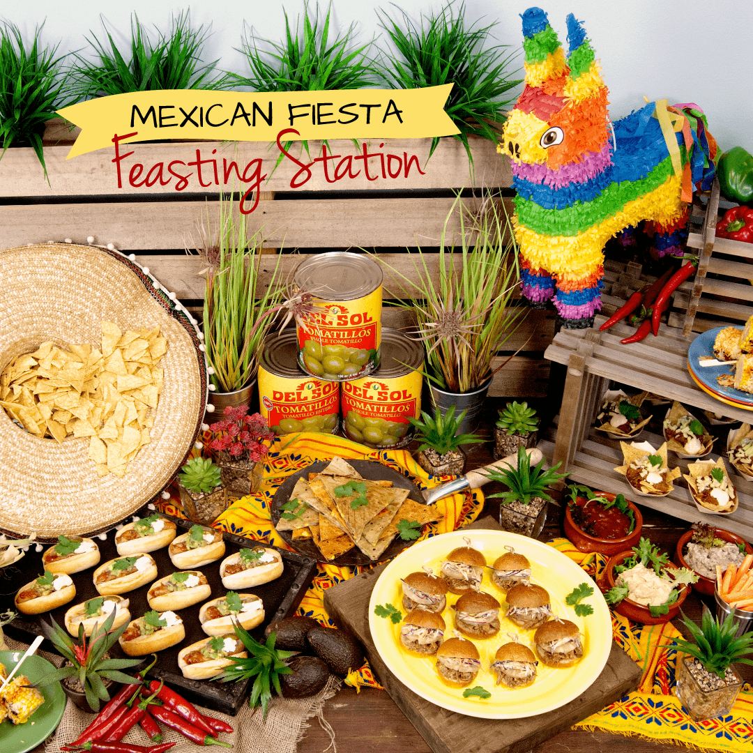 Mexican Themed Catering Station