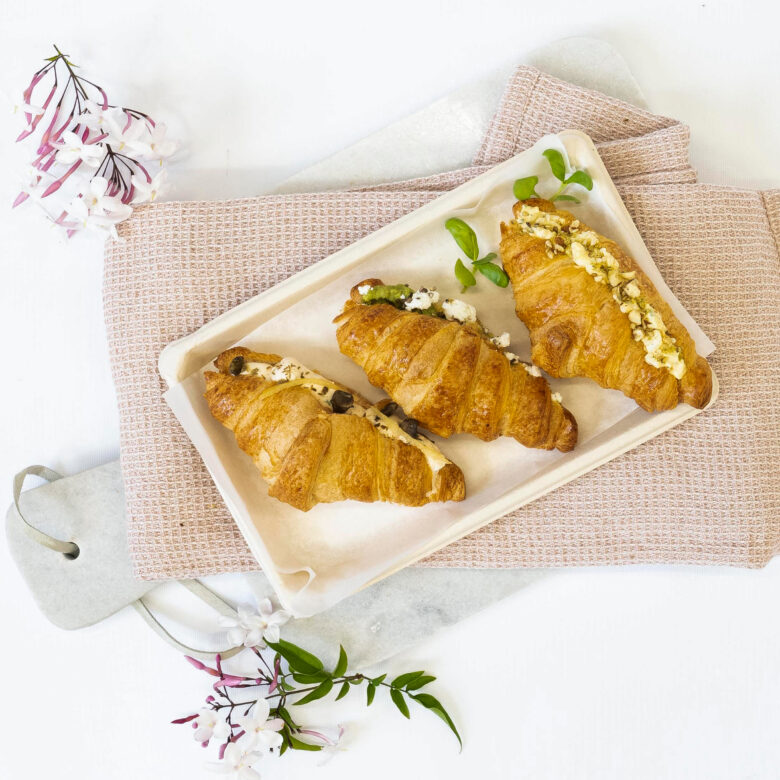 Trio of savoury croissants