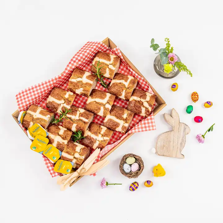 banana bread hot cross bun