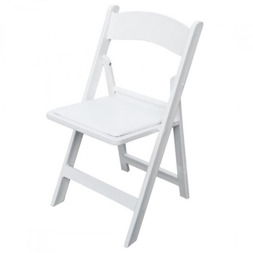 White folding chair