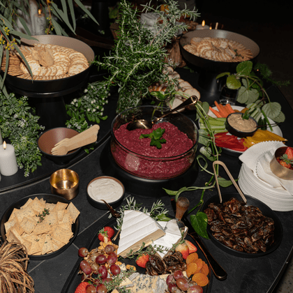 Luxe cheese & antipasto grazing station