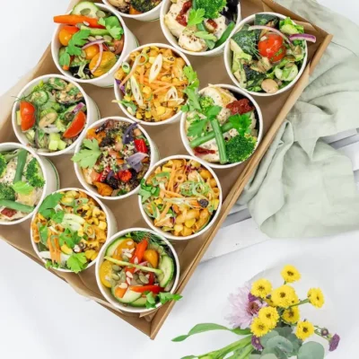 Chefs assortment of salad bowls