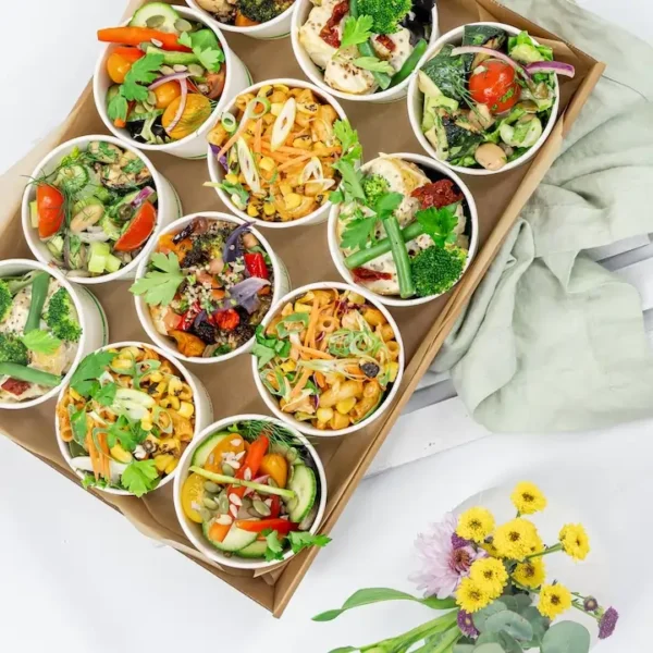 Chefs assortment of salad bowls