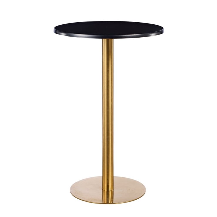 Black & brass bar table