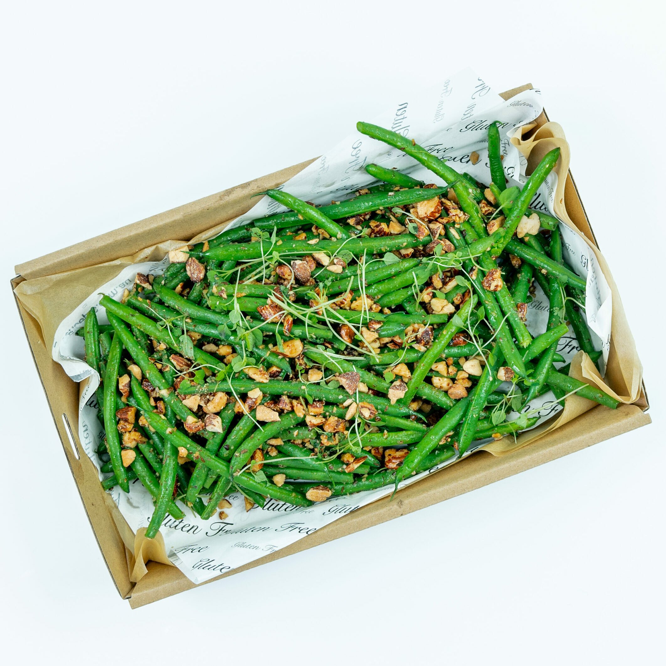 Marinated blistered green beans & smoked almonds