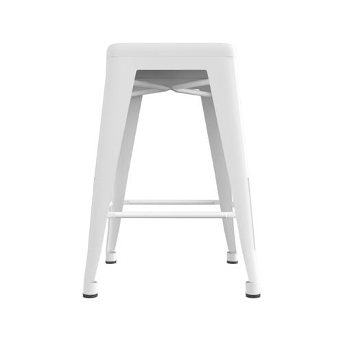 White Metal Stools