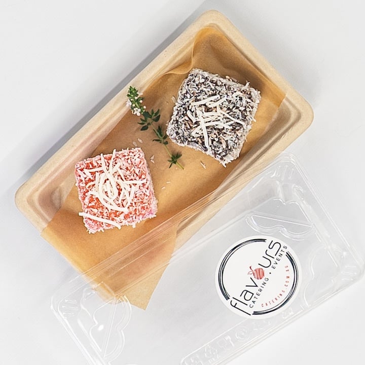 Little Aussie Lamingtons with berry jam syringe