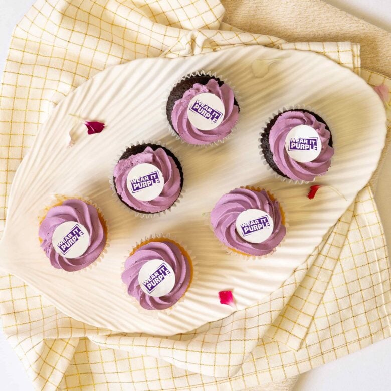 Wear it purple cup cakes