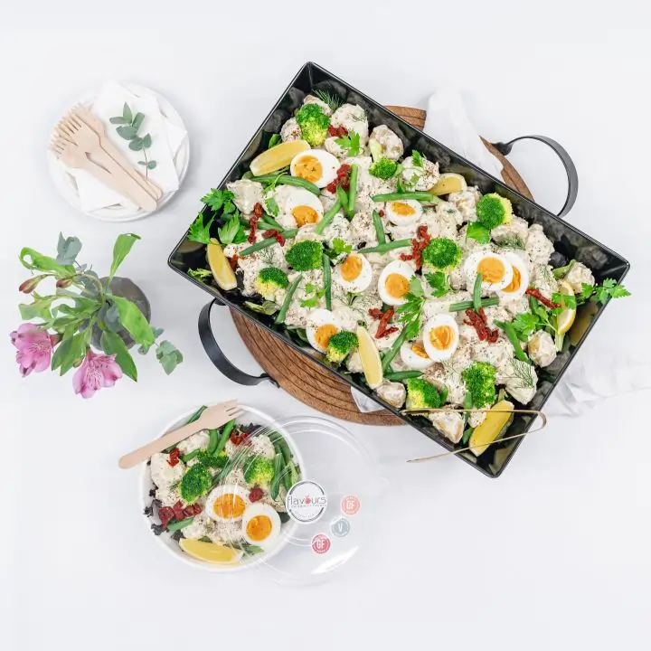Creamy chat potato salad
