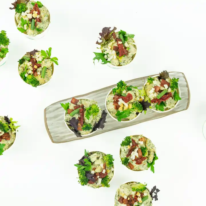 Creamy chat potatoes