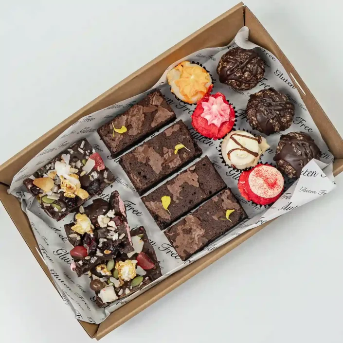 Assorted gluten free cakes and slices