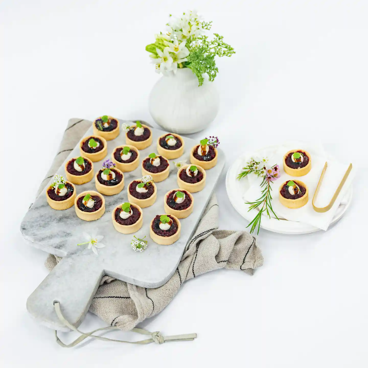 Heirloom beetroot tartlet, goat’s cheese mousse, aged balsamic