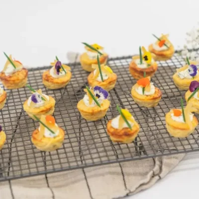Baby Frittata – herbed cream cheese, preserved lemon, chives