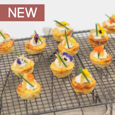 Baby Frittata – herbed cream cheese, preserved lemon, chives