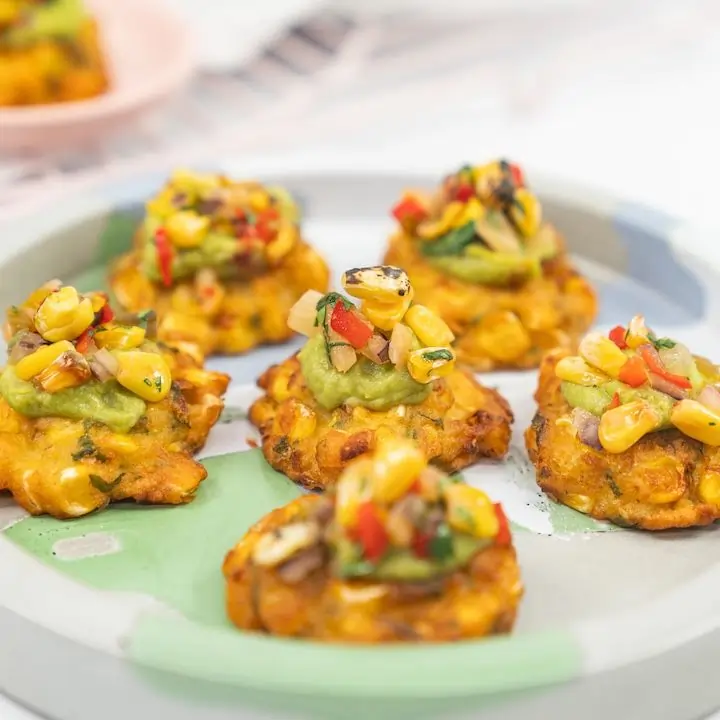 sweetcorn fritter avocado crema