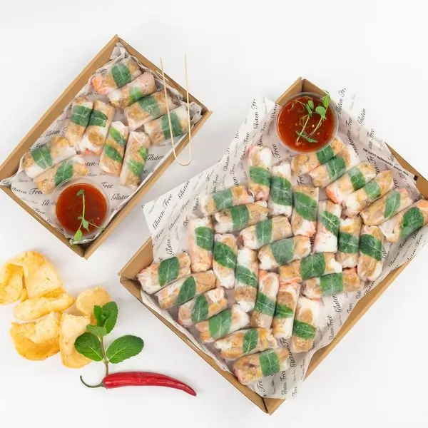 fragrant lemongrass rice paper rolls