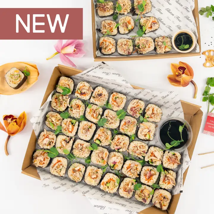 high-res-Drop-Off-catering---Tofu-&-vegetable-roll,-brown-rice----cover-w-New-tag
