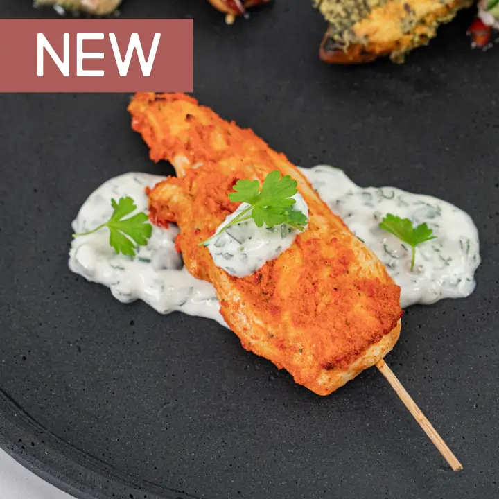 low-res-Drop-Off-catering---Portuguese-style-chicken-skewer,-cracked-pepper,-coriander-lemon-yoghurt----cover-w-New-tag