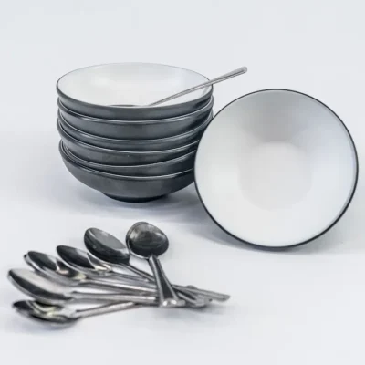 Dual Bowl + Tea spoon