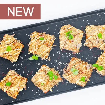 Golden prawn toast, fine chilli, baby coriander, crispy shallots, citrus yuzu cream