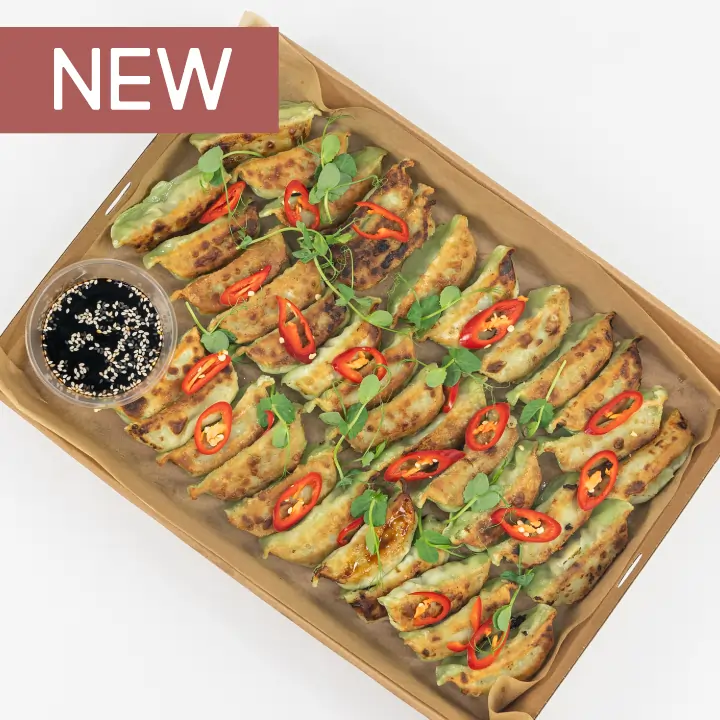 high-res-Drop-Off-catering---Pan-seared-gyoza,-garden-vegetables-with-sesame-and-ginger----cover-w-New-tag