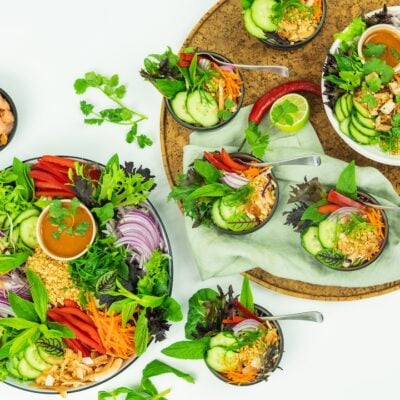 Asian inspired Salads and Individual Meal in ones