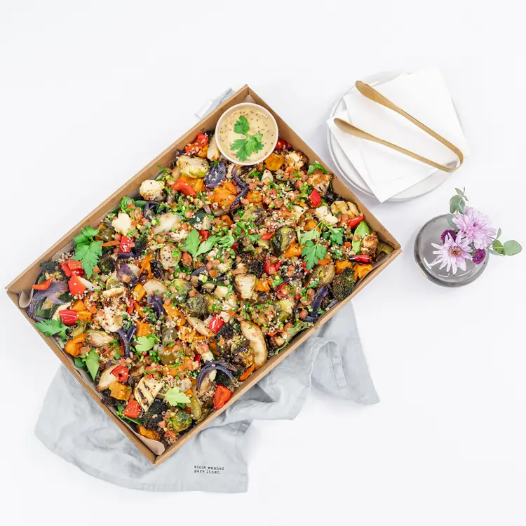 Roasted vegetable, tabouli & quinoa salad - Shared platter