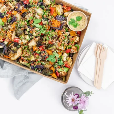 Roasted vegetable, tabouli & quinoa salad - Shared platter
