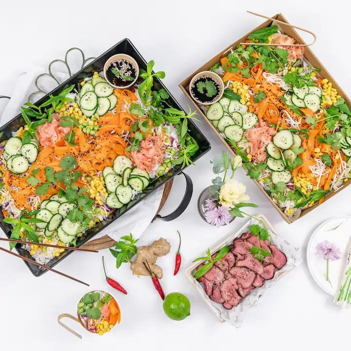 Japanese poke bowl with protein Japanese poke bowl with protein