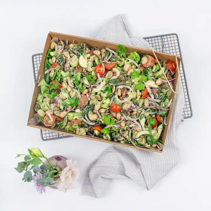 Mediterranean white bean salad