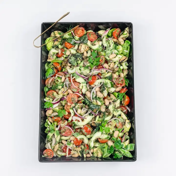 Mediterranean white bean salad