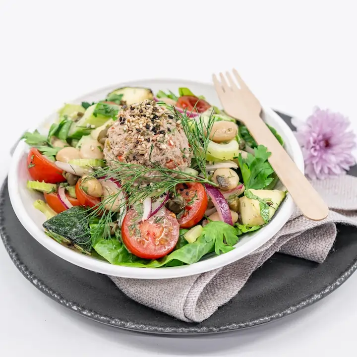 Mediterranean white bean salad