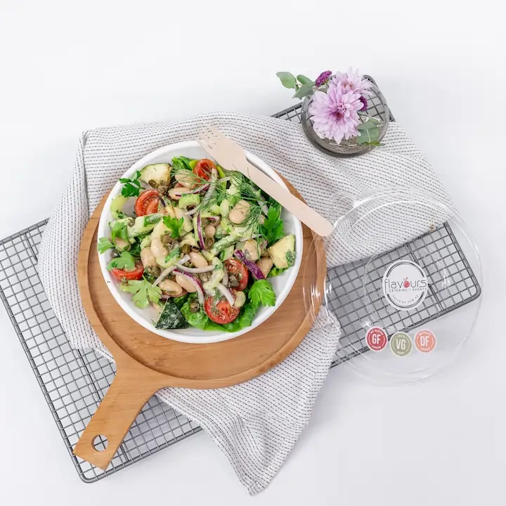 Mediterranean white bean salad - Nourish bowl no protein