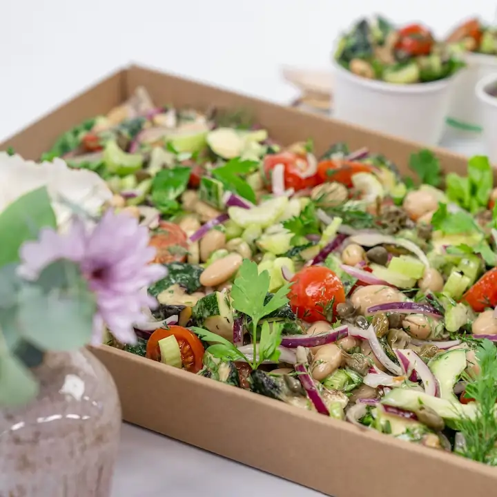 Mediterranean white bean salad