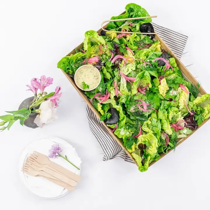 Seasonal leafy greens & herb salad - Shared platter