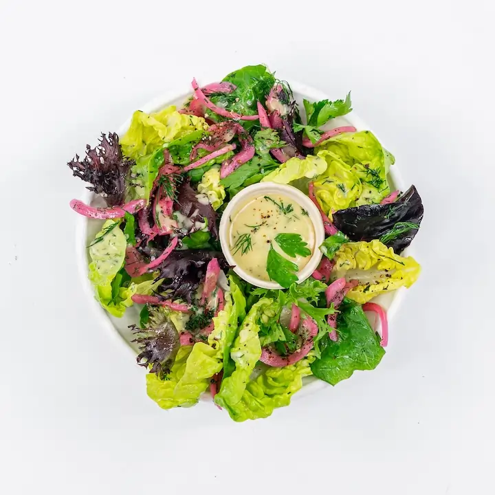 Seasonal leafy greens & herb salad - Nourish Bowl