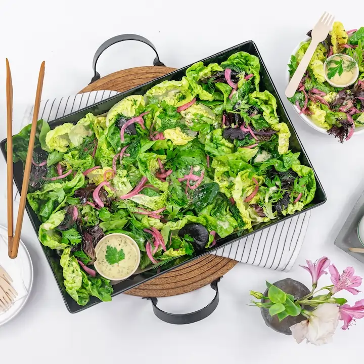 Seasonal leafy greens & herb salad group Seasonal leafy greens & herb salad group