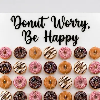 Donut wall catering - custom signage